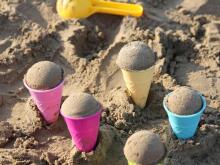 Bebe Basic Sand Toys Ice Art.290212 Набор песочных принадлежностей/Пляжный набор для песка ,5 шт