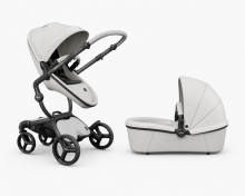 Mima Xari Max Art.290219 Black/Snow White Ekskluzīvais komplekts pastaigu bloks,šasijas un kulbiņa