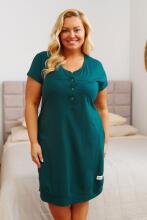 Doctornap  Cotton Night Dress Art.4348 Emerald   Хлопковая ночная рубашка для беременных/кормления