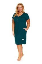 Doctornap  Cotton Night Dress Art.4348 Emerald   Хлопковая ночная рубашка для беременных/кормления