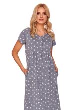 Doctornap  Cotton Night Dress Art.TM.4119.DARK_GREY.S.01   Хлопковая ночная рубашка для беременных/кормления