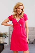 Doctornap  Cotton Night Dress Art.TCB.5160.VIVA_MAGENTA  Kokvilnas naktskrekliņš grūtniecēm/barošanai