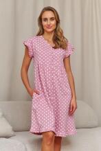 Doctornap  Cotton Night Dress Art.TCB.7455.HEARTS.S.01 Kokvilnas naktskrekliņš grūtniecēm/barošanai