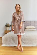 Dobranocka Art.SWW.7461.BEIGE Cotton robe for pregnant women