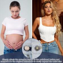 Kidsworld Waist Extender Button Art.290386 10 vidukļa pagarinātāja pogu iepakojums, regulējams bikšu pogu pagarinājums vīriešiem un sievietēm 2 izmēri komplektā