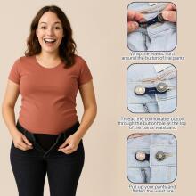 Kidsworld Waist Extender Button Art.290386 10 vidukļa pagarinātāja pogu iepakojums, regulējams bikšu pogu pagarinājums vīriešiem un sievietēm 2 izmēri komplektā