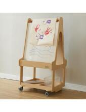 MASTERKIDZ divpusējais tāfeles easels 3-in-1 uz riteņiem