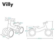 Bebe Basic Villy Art.290488 Turquoise Bērnu līdzsvara velosipēds bez pedāļiem