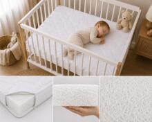 La Bebe™ Royal Air Fiber Aloe Vera Mattress Art.290775 Elpojošs bērnu ortopēdiskais matracis ar noņemamu pārvalku, 120x60cm