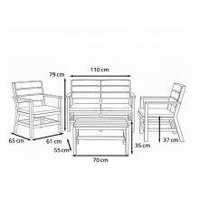 Garden furniture set Doghe green