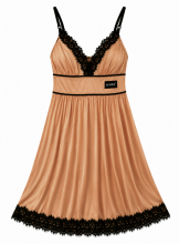 La Bebe™ Nursing Cotton Mia Art.136123 Warm Caramel Grūtnieču barošanas naktskrekls topošām māmiņām ar mežģinēm