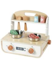 TOOKY TOY Koka virtuve ar grilu un piederumiem