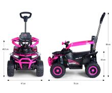 MILLY MALLY 6966 Akumulatora transportlīdzeklis Star ATV rozā