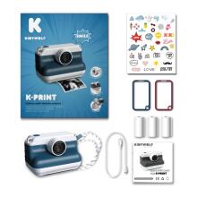 KIDYWOLF momentkamera ar termodruku, zila, K-PRINT-BU