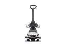 Ride-on car with handle - 668- rubber wheels PVC  - eco-leather - MERCEDES C63 - WHITE