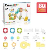 PICASSO TILES Magnētiskais konstruktors Marble Run 80 detaļas, PTMG80