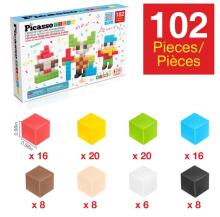 PICASSO TILES Magnētiskais konstruktors magnētiskie kubi 102 detaļas, PMC102