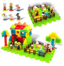 PICASSO TILES Magnetic Construction Set Hedgehog Blocks Farm 100 pcs, PTB100-Farm