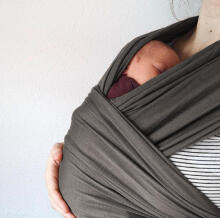 La Bebe™ Huggi Sling Merino Wool Graphite Cloud Art.291640 Austs merino vilnas slings (470x54 cm)
