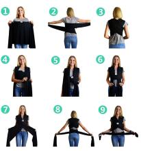 La Bebe™ Huggi Sling Merino Wool Graphite Cloud Art.291640 Austs merino vilnas slings (470x54 cm)