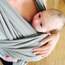 La Bebe™ Huggi Sling Merino Wool Graphite Cloud Art.291640 Austs merino vilnas slings (470x54 cm)