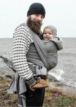 La Bebe™ Huggi Sling Merino Wool Graphite Cloud Art.291640 Austs merino vilnas slings (470x54 cm)