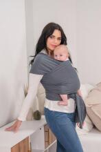 La Bebe™ Huggi Sling Merino Wool Graphite Cloud Art.291640 Austs merino vilnas slings (470x54 cm)