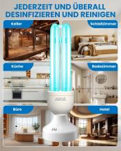 Lamp Disinfectant Ozone Light  Art.291811 Портативная УФ-C лампа стерилизации дезинфекции
