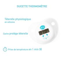Bebe Basic Soft Tip Digital Thermometer 2 in1 Art.291819 Digitālais termometrs ar mīksto uzgali+knupītis termometrs