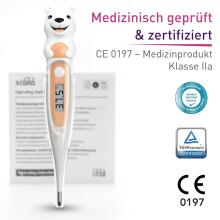 Bebe Basic Digital Thermometer with Flexible Tip Art.SC 44 Polar Bear Digitālais termometrs ar mīksto uzgali