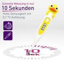 Bebe Basic Digital Thermometer with Flexible Tip Art.SC 44 Duck Digitālais termometrs ar mīksto uzgali