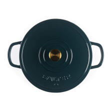 Salter BW13772GR Chester 2.8L Shallow Cast Iron Casserole Pot 30 cm, Green
