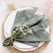 La Bebe™ Linen Art. 0057 Sage Green Linen Eco Autiņš no dabīga lina auduma 1 gab., 45x30 cm