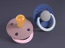 Rebael Round Latex Art.291997 Flamingo Pacifier (nipple) made of 100% natural rubber 6+ months (2 pcs.)