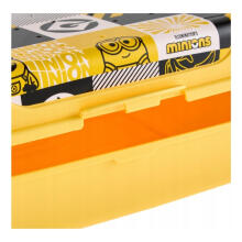 Контейнер для хранения продуктов deco-click-box midi 1L Carla &amp;quot;Мозаика с миньонами&amp;quot; 17x13x7 см, желтый