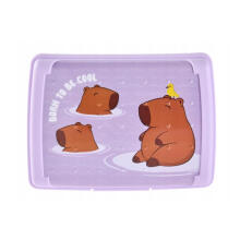 Pārtikas uzglabāšanas trauks deco-click-box mini 0,5L Carla &ldquo;Capybara&rdquo; 17x13x3,5cm maigi violets