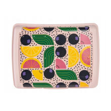 Pārtikas uzglabāšanas trauks deco-click-box midi 1L Carla &ldquo;Fruits&rdquo; 17x13x7cm rozā 