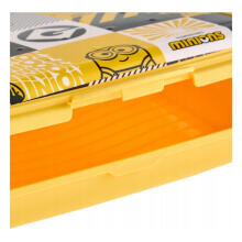 Food storage container deco-click-box mini 0.5L Carla &amp;quot;Minions Mosaic&amp;quot; 17x13x3.5cm yellow