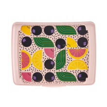 Контейнер для хранения продуктов deco-click-box mini 0.5L Carla &ldquo;Fruits&rdquo; 17x13x3.5cm розовый