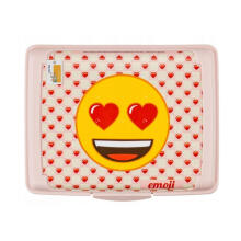 Контейнер для хранения продуктов deco-click-box mini 0.5L Carla &amp;quot;Emoji Hearts&amp;quot; 17x13x3.5cm розовый