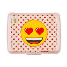 Контейнер для хранения продуктов deco-click-box midi 1L Carla &amp;quot;Emoji Hearts&amp;quot; 17x13x7 см, розовый