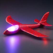 Bebe Basic Led Plane Art.292239 Самолёт планер из полистирола со световыми эффектами 48cм