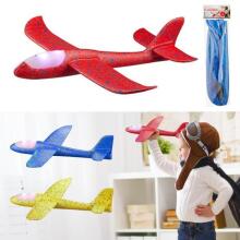 Bebe Basic Led Plane Art.292239 Самолёт планер из полистирола со световыми эффектами 48cм