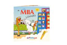 Geniuso MIIA pamatkomplekts: zīmulis, runājošās grāmatas "Lauku" un "Pilsētā" un nēsāšanas soma