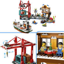 LEGO City Приморский Порт с Грузовым Судном