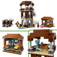 LEGO Minecraft Laupītāju posteņa un Ravager
