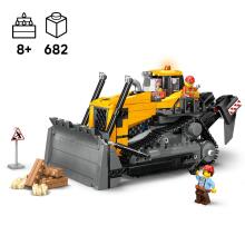 LEGO City Dzeltenais Buldozers ar Priekšējo Iekrāvēju
