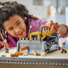 LEGO City Dzeltenais Buldozers ar Priekšējo Iekrāvēju
