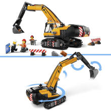LEGO City Dzeltenais Būvniecības Ekskavators