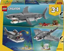 LEGO Creator Niknais haizivs ar dārgumu krātuvi